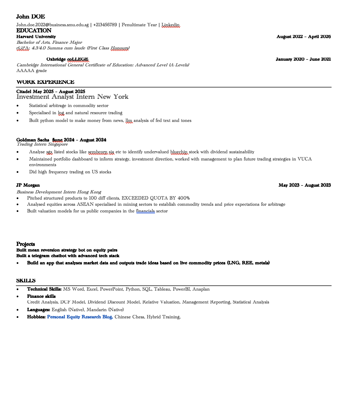 Before Resume